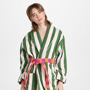 Never Worn! Dusen Dusen Green Stripe Bathrobe